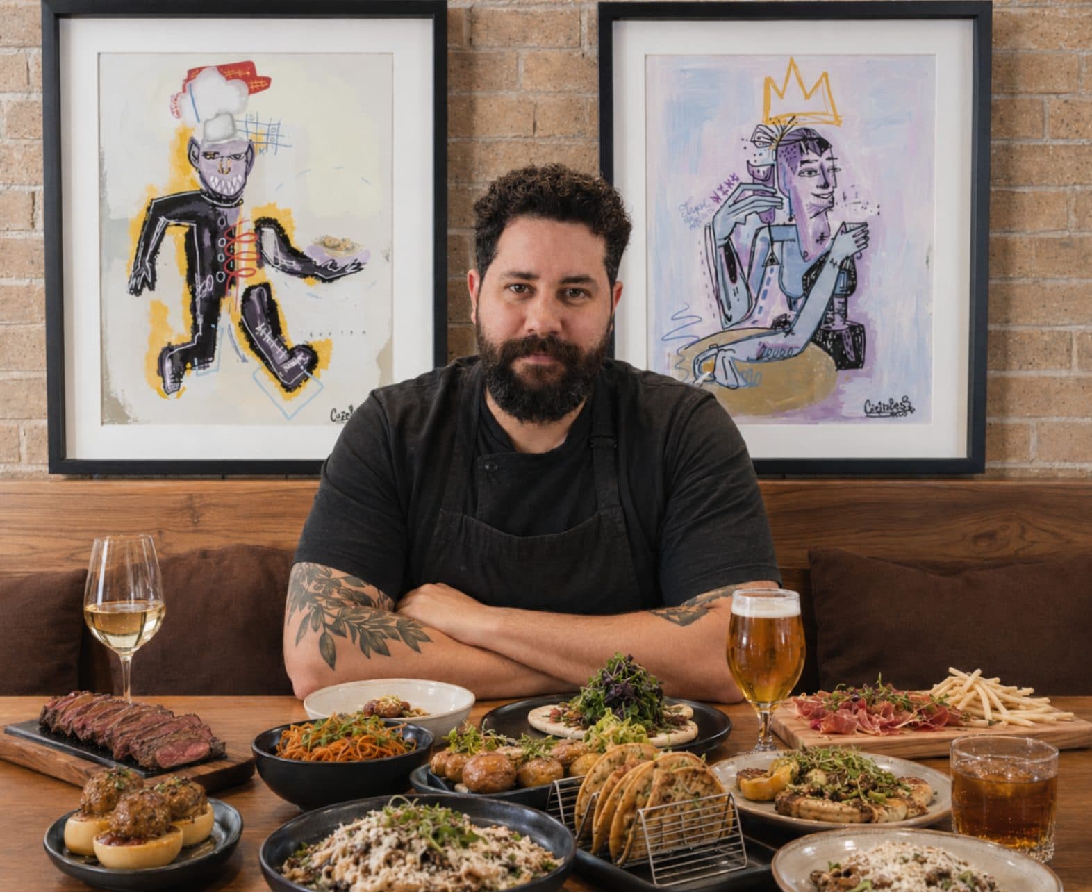 Retrato do chef Filipe Leonor na cozinha do Tapabucho